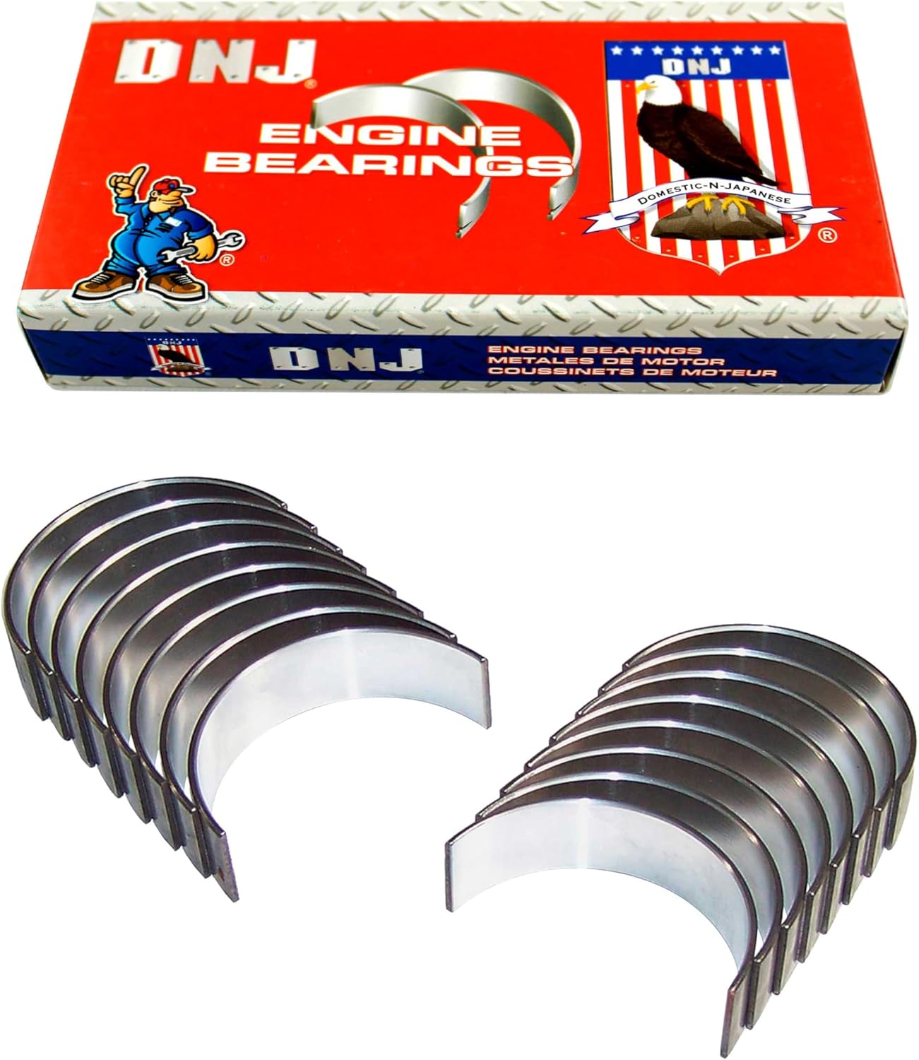 DNJ RB1100B Rod Bearings for 1999-2013 Chrysler, Dodge, Jeep, Mitsubishi, Ram 1500, Aspen, Commander, Dakota, Durango, Grand Cherokee, Raider, Ram 1500 4.7L SOHC V8 16V 285cid, 287cid