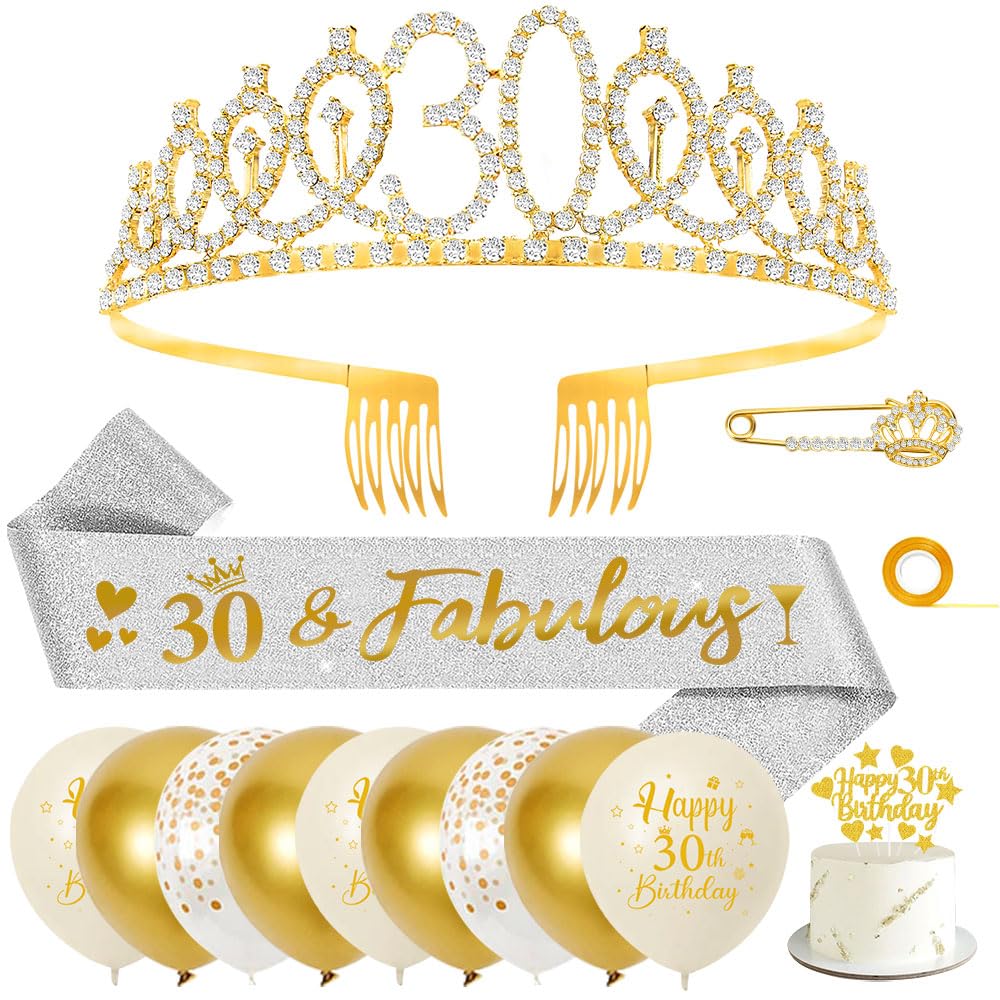 Beige Gold Birthday Decoration (Beige Gold 30)