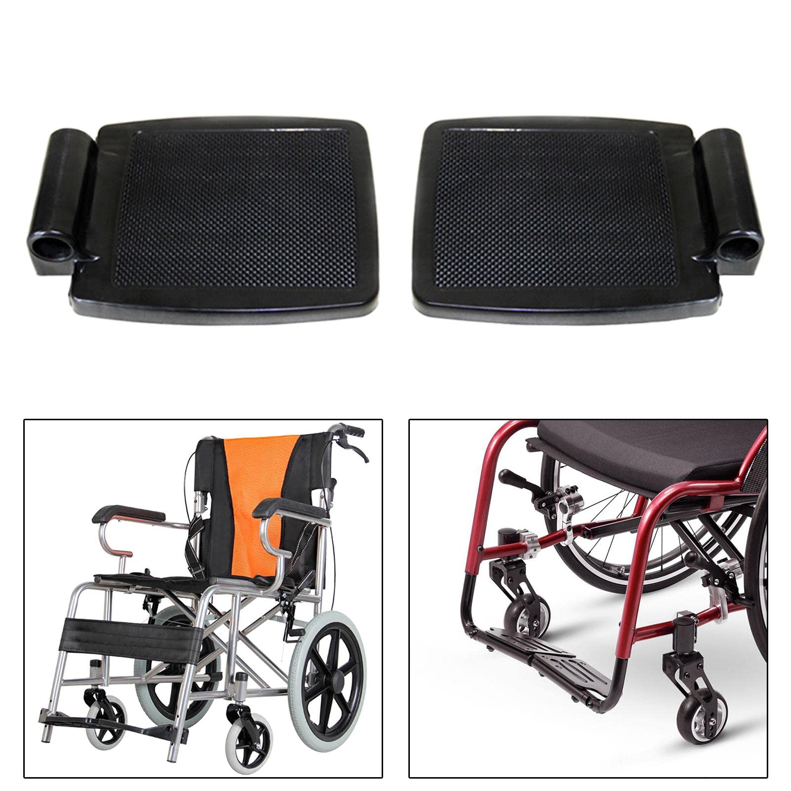 Perfeclan Poggiapiedi per seggiola a rotelle Durevole Pedana AntiGraffio Staccabile di qualità Accessori per Carrozzina per impieghi gravosi Attrezzatura, Foro in plastica da 2,2 cm