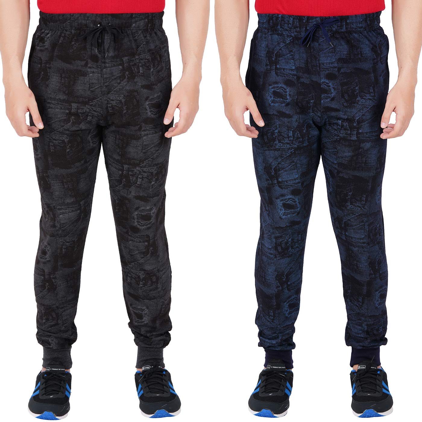 Men's Regular Fit Printed Trackpants-image-1