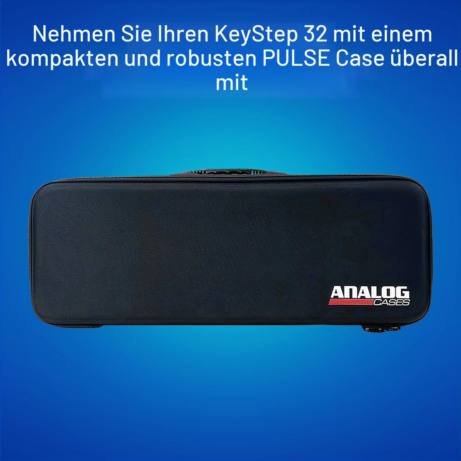 Analog Cases Pulse Case für Arturia KeyStep, Native Instruments M32 oder vergleichbare Midi Controller (Transporttasche aus langlebigem, geformtem Eva/Nylon, mit robustem Gummitragegriff), Schwarz