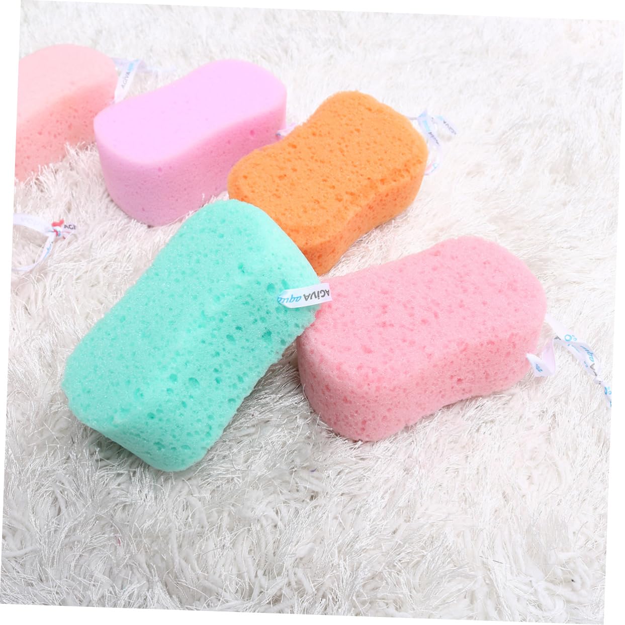 Healeved 24pezzi Spugne Da Bagno Colorate Spugne Esfolianti Per Doccia Accessori Per Bagno Adatti Ragazzo Ragazza e Adulti Design Semplice e Funzionale