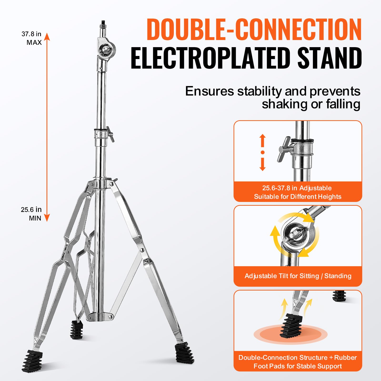 VEVOR Zestaw do ksylofonu Glockenspiel z 32 notatkami, profesjonalny instrument perkusyjny z młotkami, pałeczkami, regulowanym wspornikiem, torbą do przenoszenia, zestaw instrumentów edukacyjnych dla