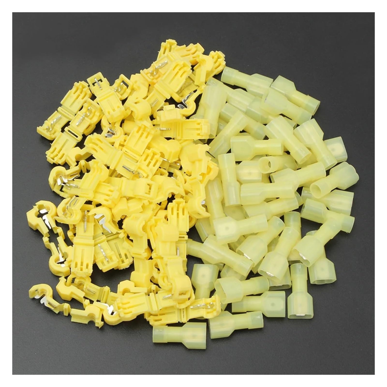 100Pcs Lock Electrical Cable Wire Connectors Quick Splice Lock Wire Convenient Terminals Crimp For 4.0mm2