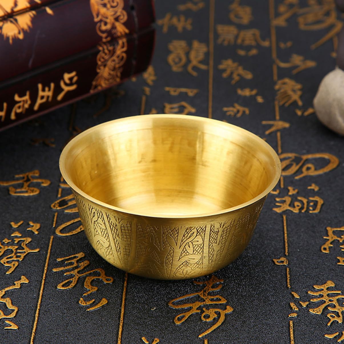 IMIKEYA Ciotole Decorative in Ottone Oro, Set da 3 Pezzi per Casa