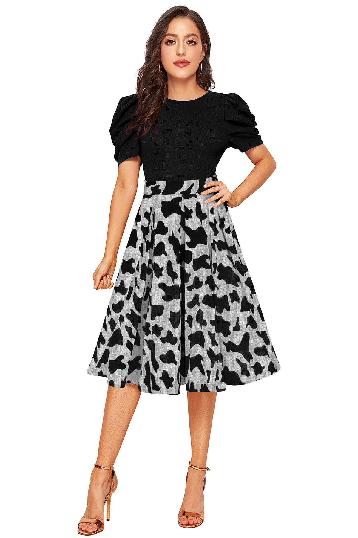 ILLI LONDON Women's A-LINE Knee Length Dress