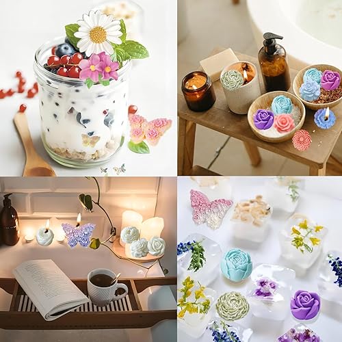 Miniatura 9 de Molde de vela Freshie para árbol de Navidad, copos de nieve, molde de silicona para automóvil, molde de silicona de Navidad para freshies para