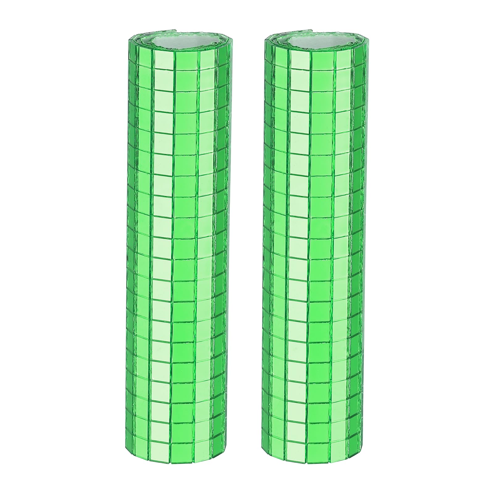 sourcing map 1200 Pcs Mirror Mosaic Tiles 5 x 5 mm Square Glass Self-Adhesive Disco Ball Mirror Tiles Sticker for DIY Craft Decoration Art Collage Card Making, Green