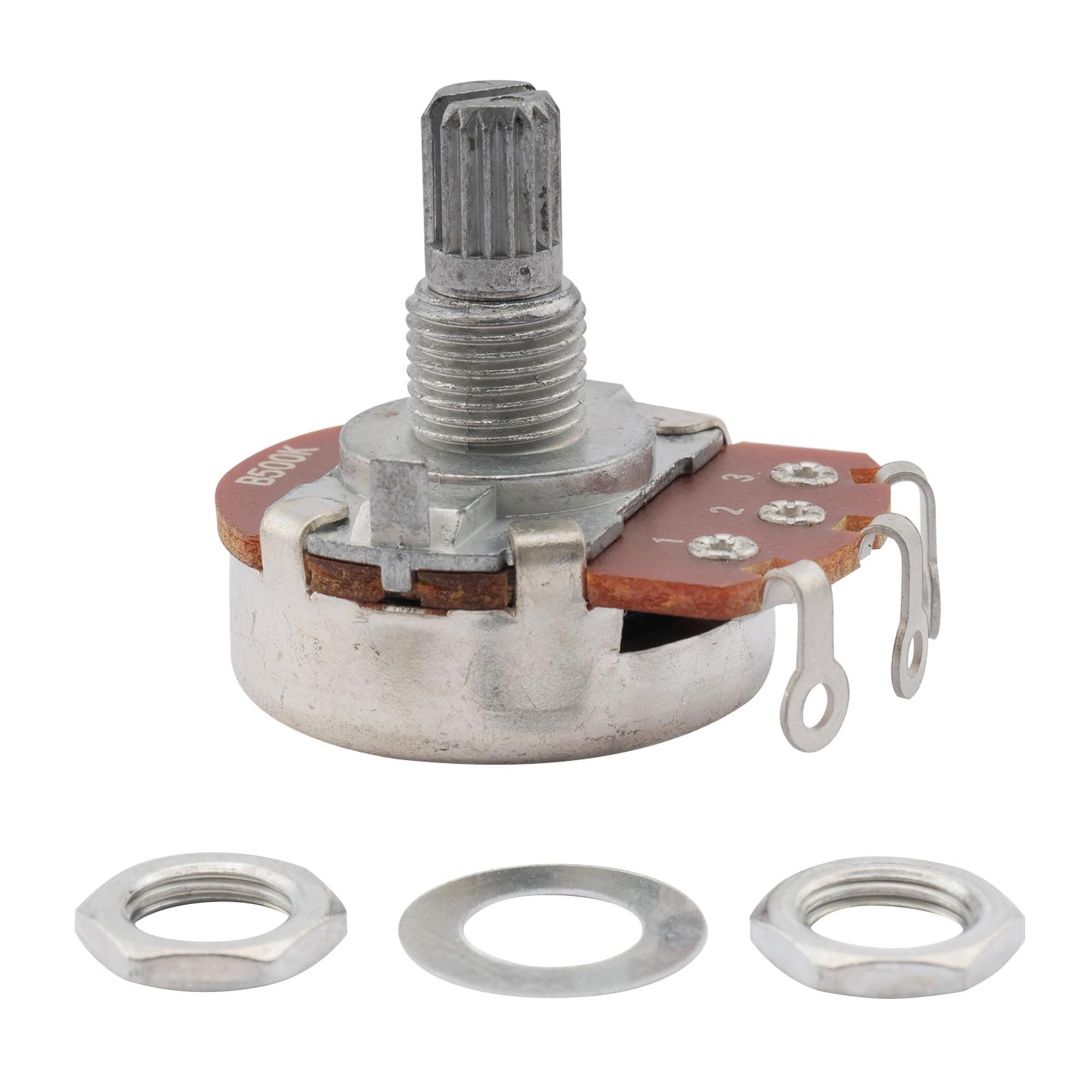 Musiclily Metryczna 15mm Pełny Potencjometr Gitaryowy B500K Liniowy (2 szt.)