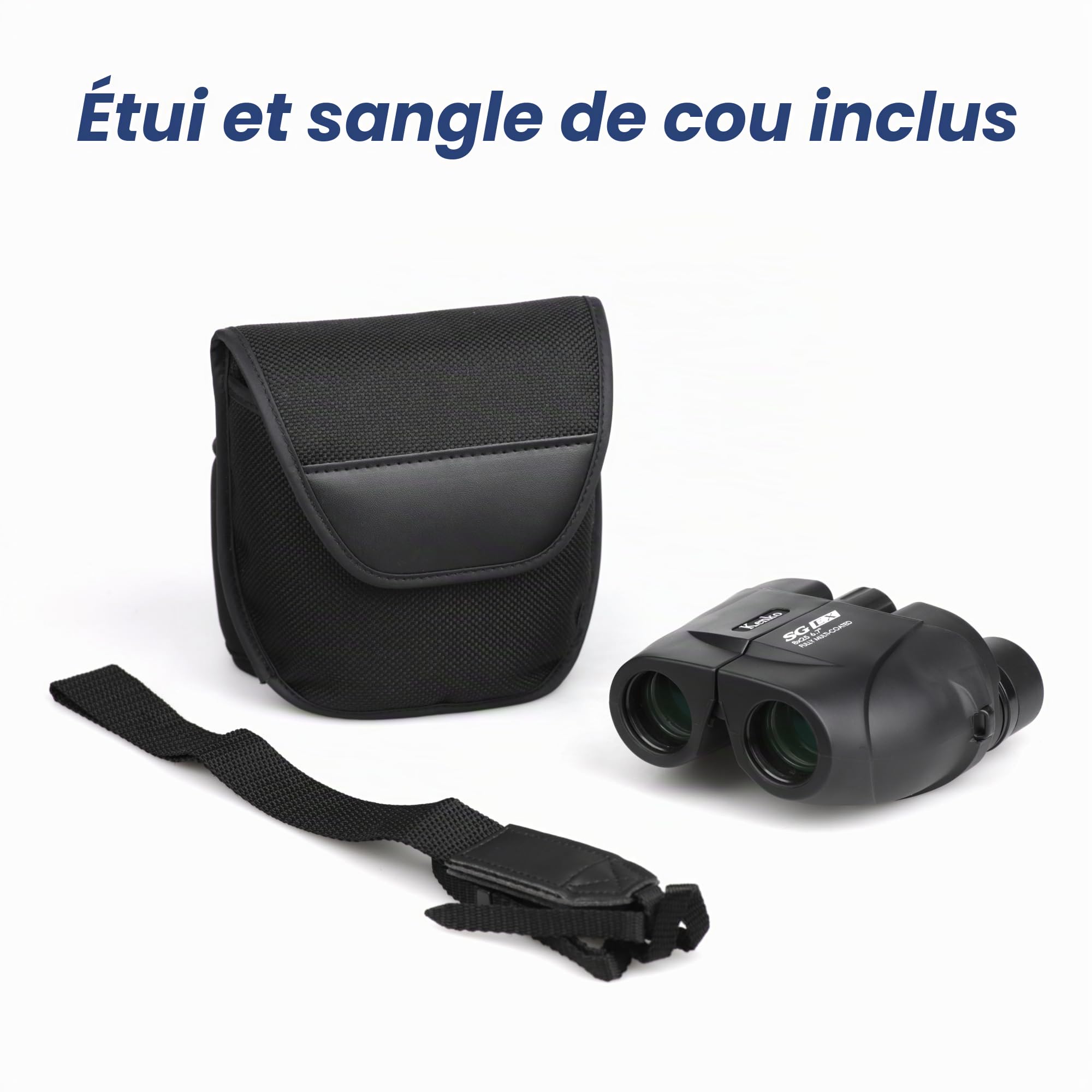 Kenko Jumelles SG EX 8x25 WP, Prisme en porro, étanches, compactes, pour l'extérieur et l'observation des Oiseaux, Concert, Les spectateurs de Sport 512104