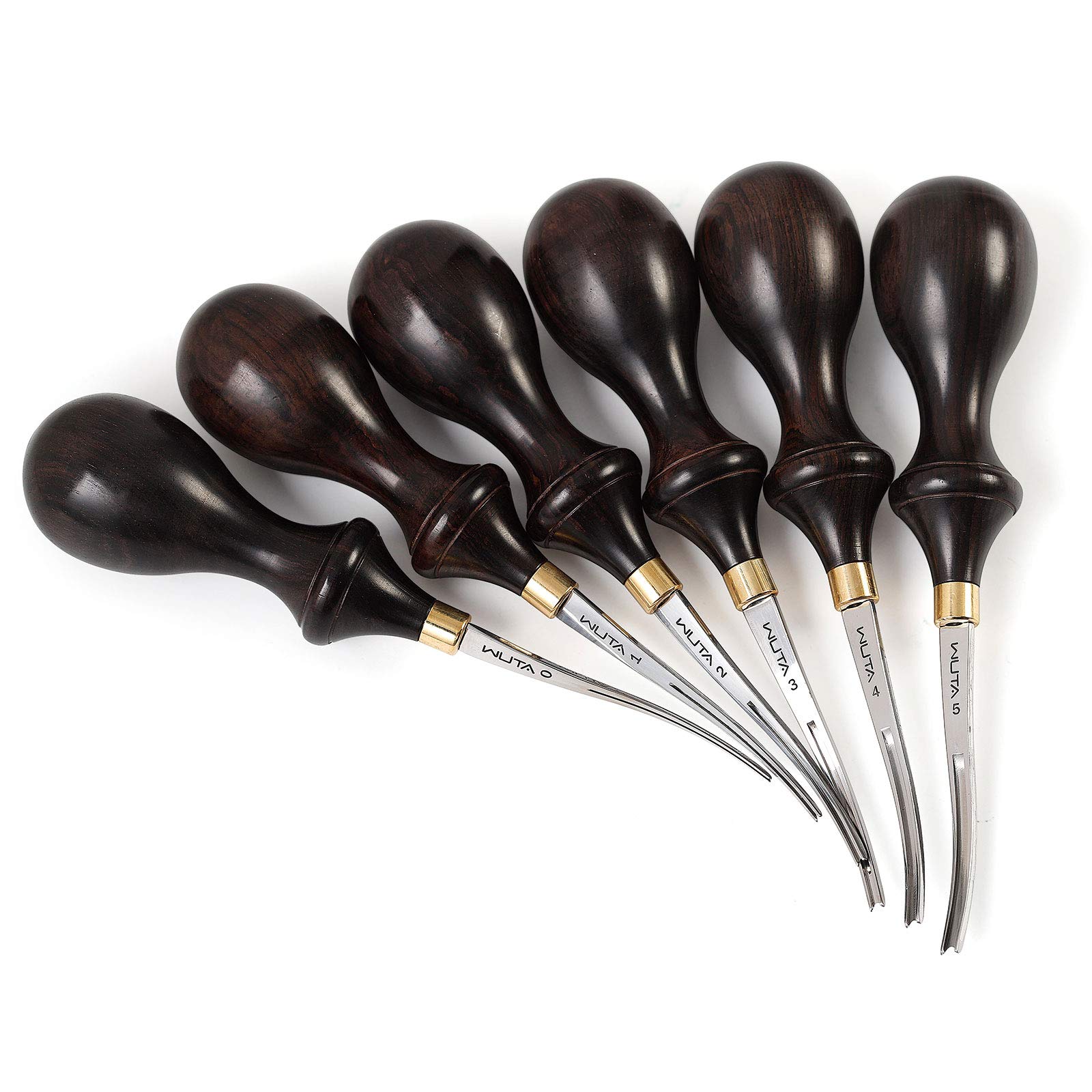 WUTA Biseladora de bordes de cuero, 6 piezas, herramientas de trabajo para manualidades, cortador de bordes, suministros (0,35 + 0,6 + 1,0 + 1,4 + 1,8 + 2,2 mm)