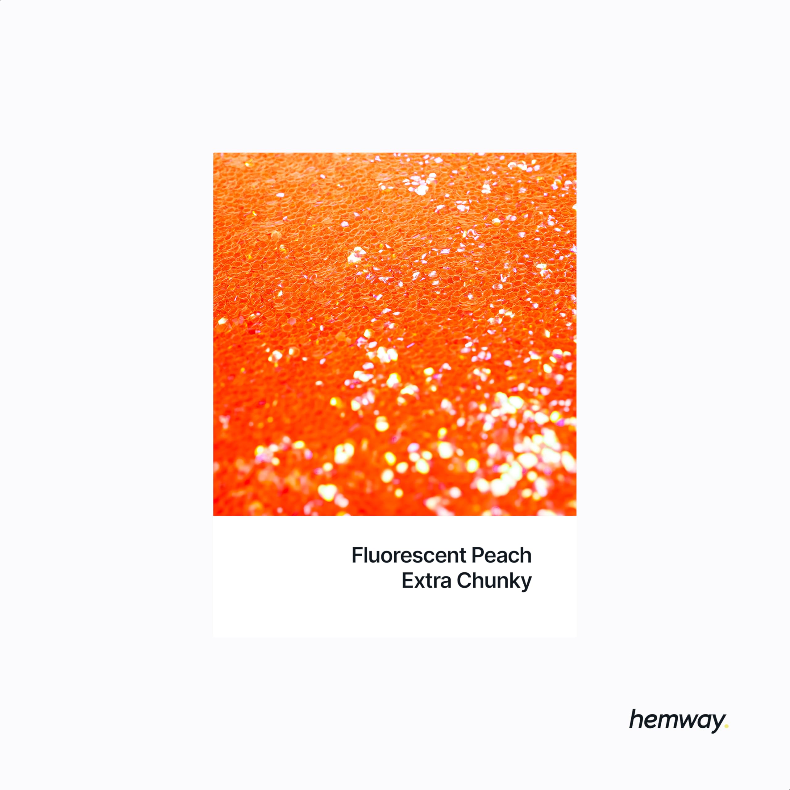 Fluorescent Peach Orange Glitter Shaker, 130g Extra Chunky Glitter, Crafts 1/24" Metallic Flake Peach Orange Sequins - Image 2