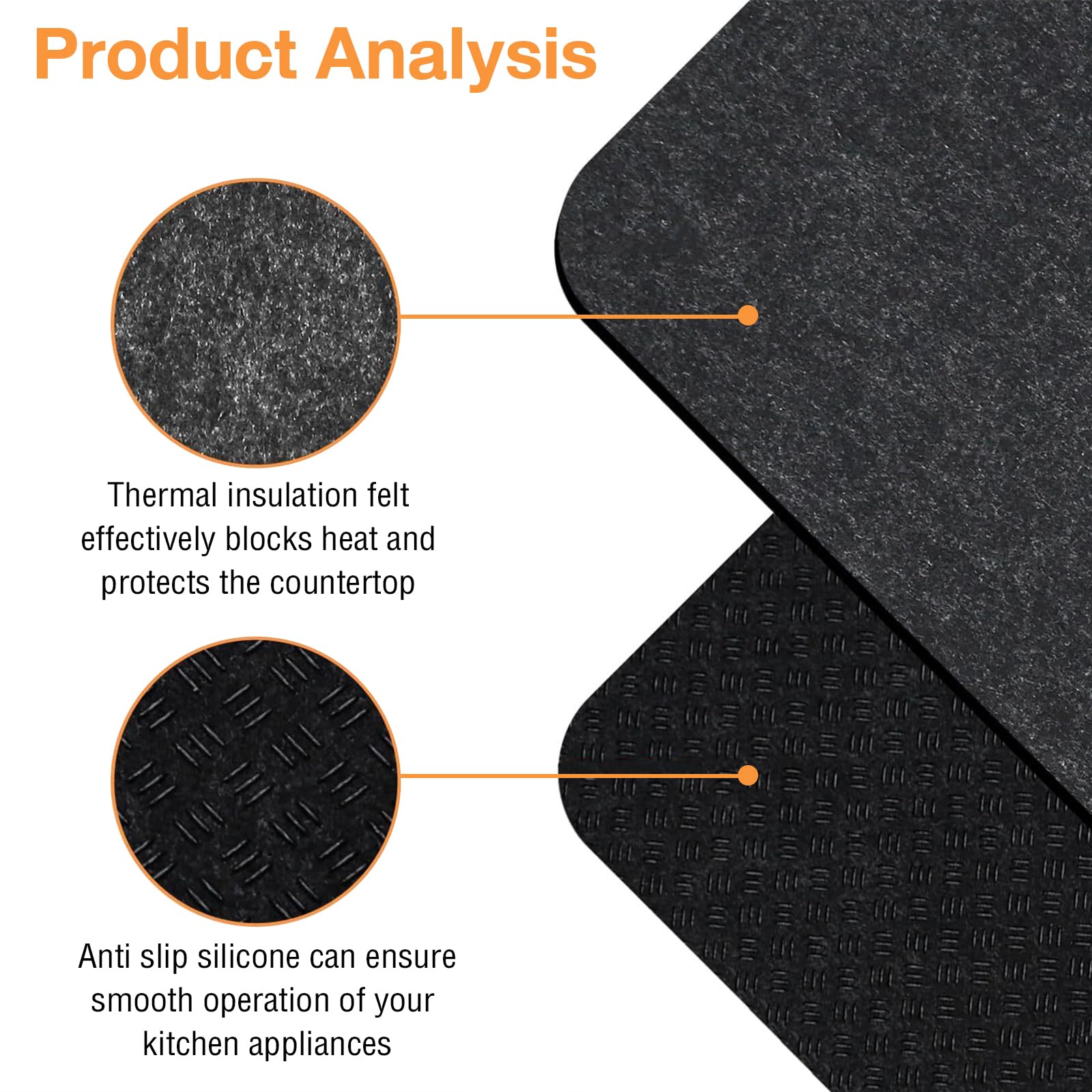 Tappetino In Silicone Resistente Al Calore - Per Friggitrici Ad Aria Ed Elettrodomestici, Antiscivolo E Impermeabile - Foto 10