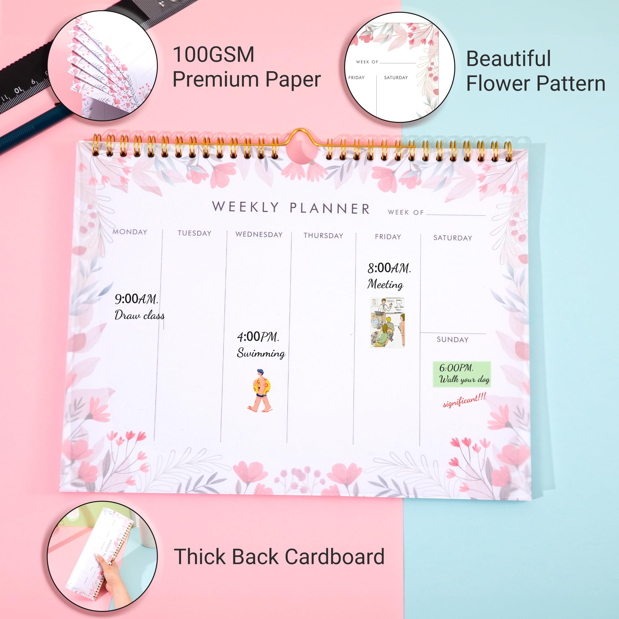 Snapklik.com : Yoment Weekly Planner Notepad 85x11 Weekly To Do List ...