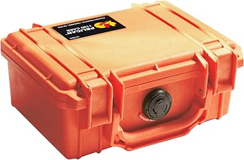 Pelican 1120 Case With Foam Orange | IP67 rated hard case with foam insert and purge valve for protection, storage and transport