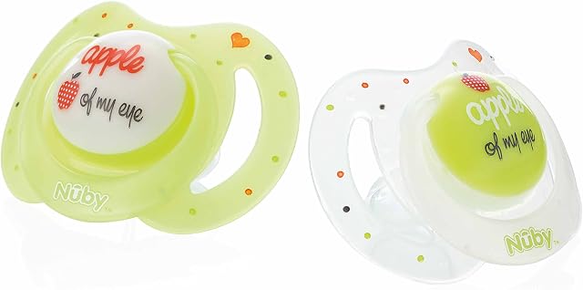 Nûby ID5887SFSN Green LM Little Moments Soothers (0-6 Months, Green