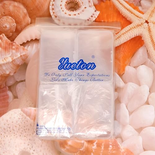 Miniatura 8 de yueton 4 cajas de plástico pequeñas rectangulares transparentes de 37 x 26 x 1 pulgadas mini cajas de almacenamiento de plástico estuche organizador