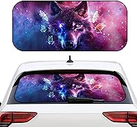 Vista 47 de Biyejit Parasol para ventana trasera de coche de vaca blanca y negra con ventosa, accesorios de automóvil con estampado de vaca, bloqueador solar
