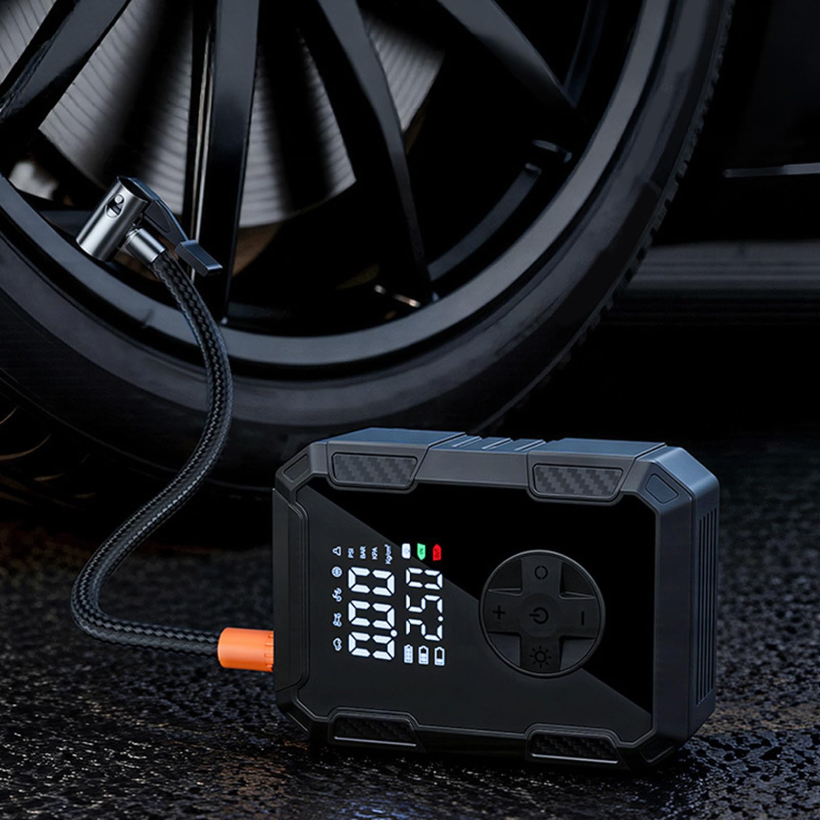 Przenośna Pompa do Opon Automatyczne Wyłączenie 10.3 BAR Elektryczna