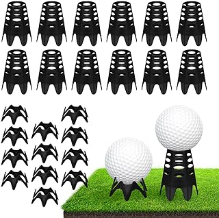Golf Simulator tees, 22Pcs Plastic Golf Mat Tees for Home, Outdoor or Indoor Golf Tees for Training, Practice Golf tees for Winter Turf and Driving Range, Pack of 12 Tall & 12 Small
