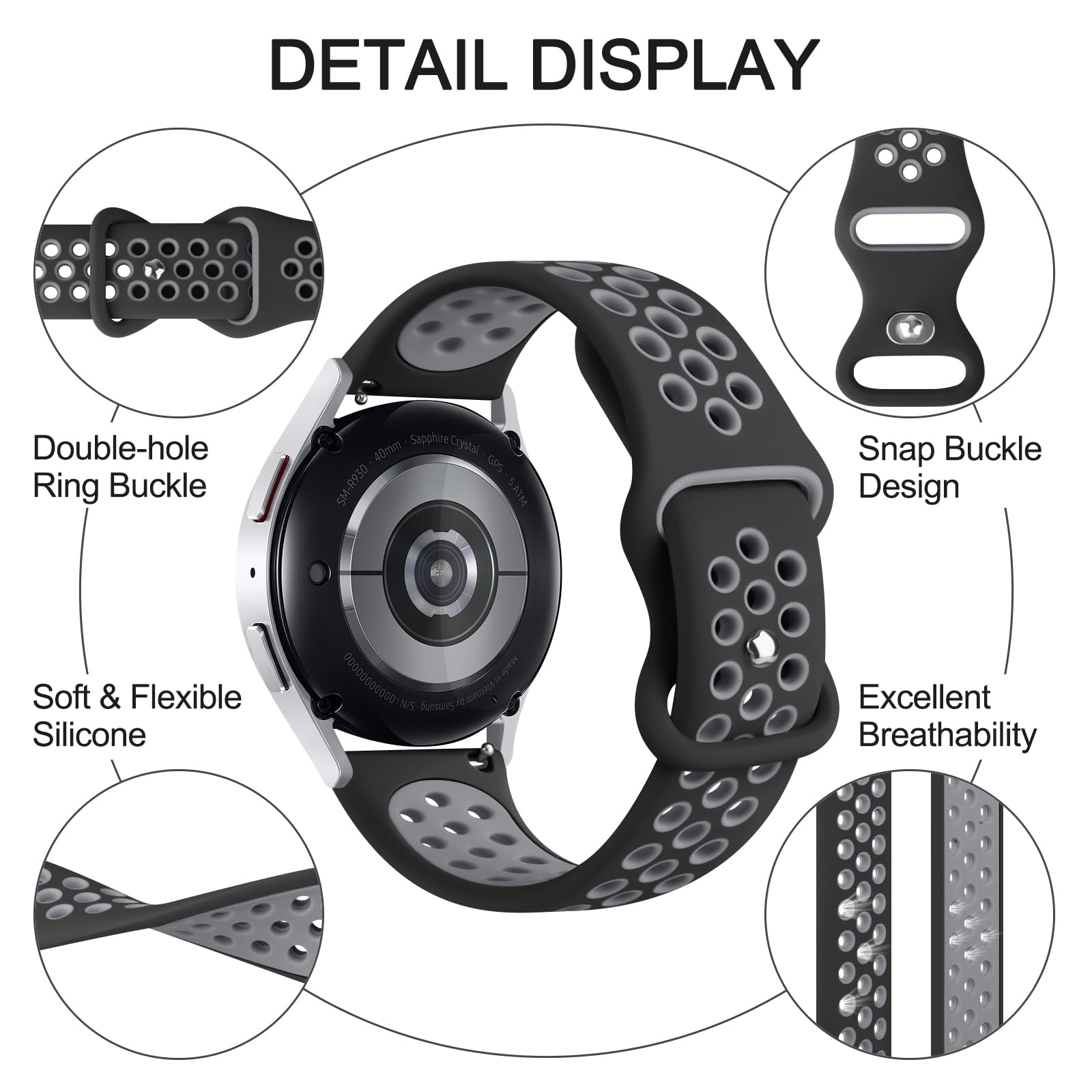 Double Colour Strap for Garmin Forefunner 55/245 /645 Watch Band - Image 4