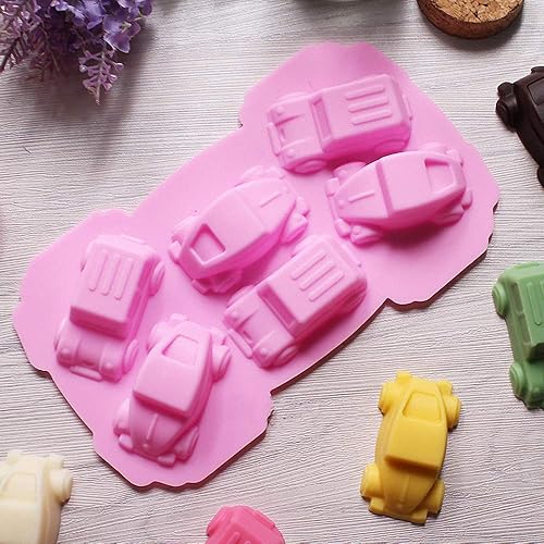 Miniatura 6 de 3 moldes de silicona para caramelos de chocolate para automóvil, molde de gelatina de gomita, mini molde para hornear pastel, molde para derretir