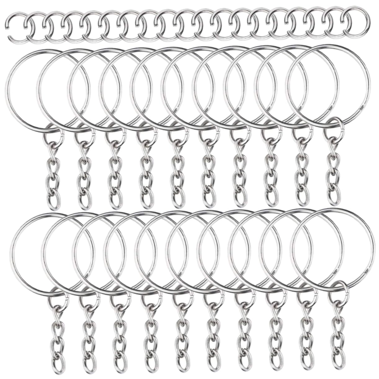 Outils pour porte-clés robustes avec chaînes et anneaux de fixation DIY