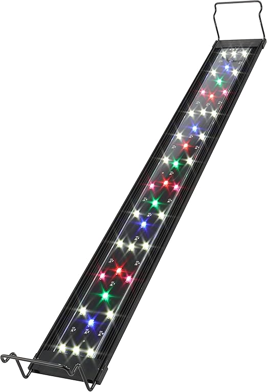 Ultra-Slim Full Spectrum LED Aquarium Light Adjustable Brackets,800LM 20W for 24Inch to 30Inch Fish Tank Lighting Fresh Water