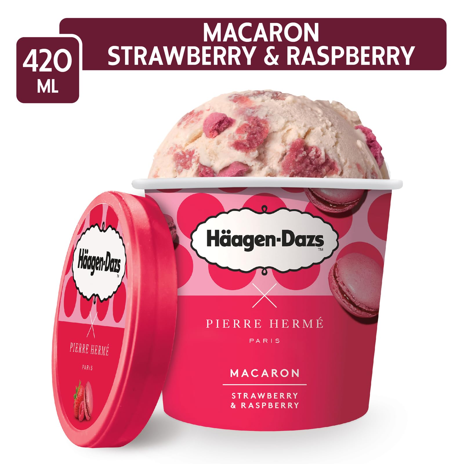 Haagen-Dazs Macaron Strawberry Raspberry Ice Cream 420ML : Amazon
