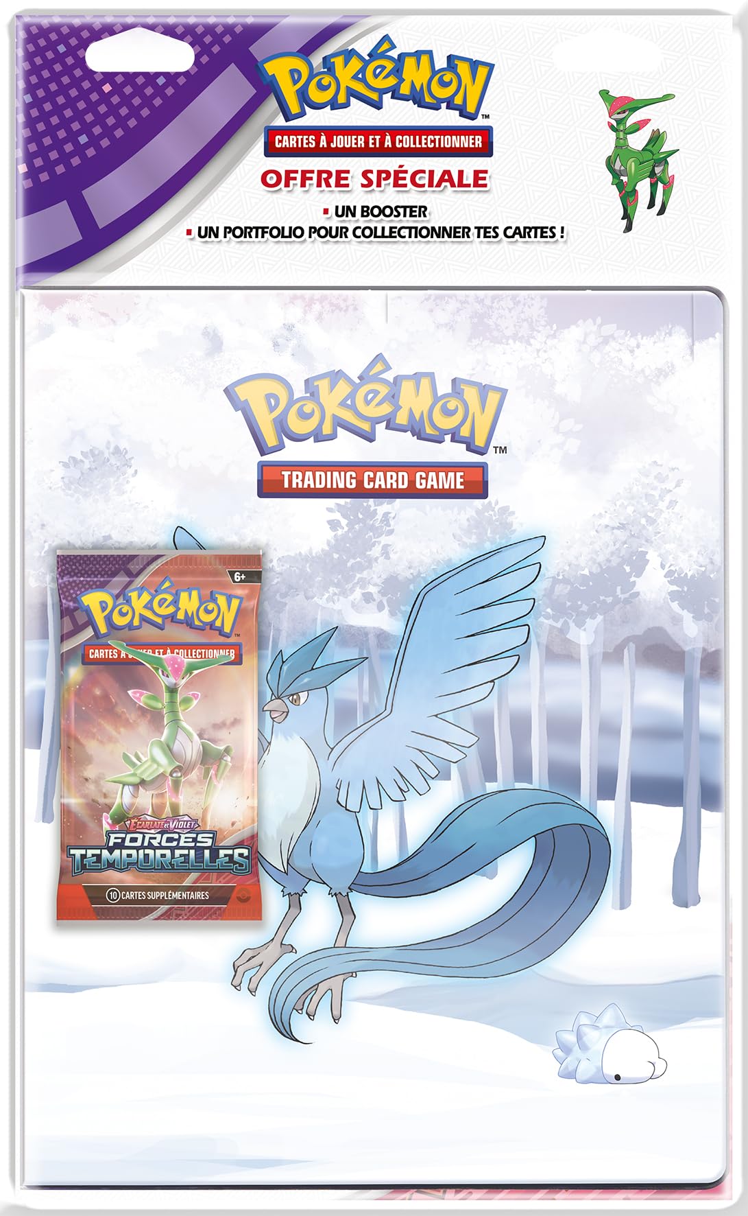 Pokémon - Scarlatto e Viola - Forze Temporali (EV05): Pacchetto Portfolio + 1 Booster - Modello casuale - Carte da collezione - Accessori per carte da collezione - 6 anni