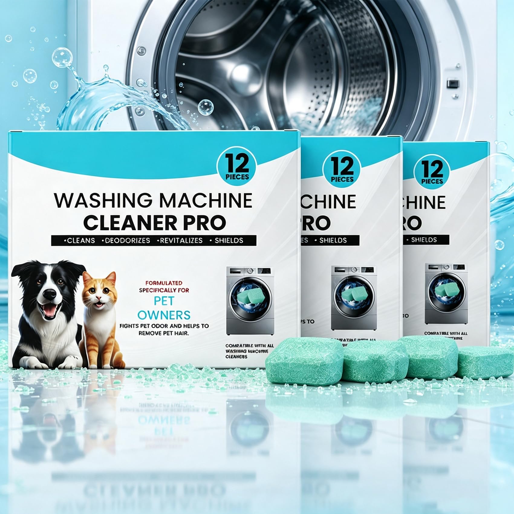 Fellex Waschmaschinenreiniger, KeraCLEAN Formel, Haustierfreundlich，3