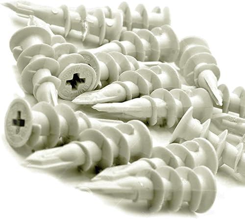 Wideskall Anclajes de nailon autoperforantes para paneles de yeso para tornillos de fijación 6 8 paquete de 120