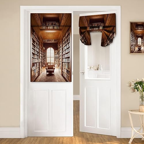 Miniatura 2 de Cortinas rústicas para puerta, diseño de madera de granero, cortinas de puerta francesa estilo granja occidental, tratamiento de ventana pequeña