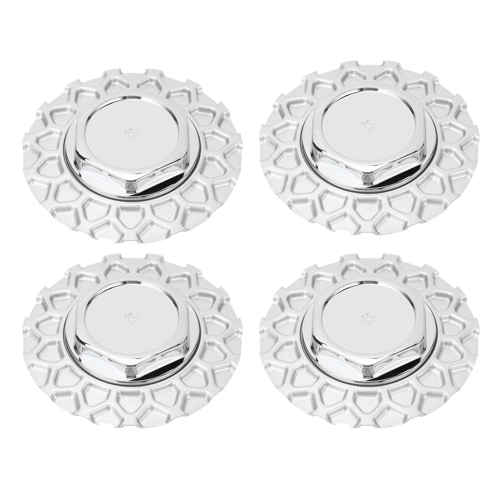 Capuchon de Centre de Roue Argenté, 4 Pièces Capuchon de Centre de Roue 157 Mm Structure Stable en Argent Forme de Capuchons de Moyeu de Jante de Voiture Universels pour Véhicules