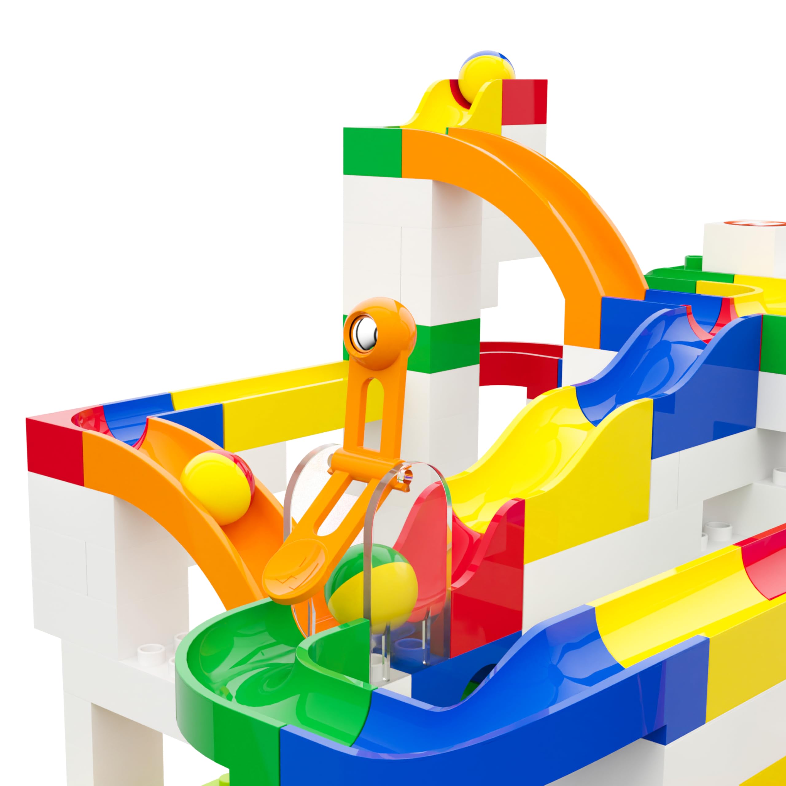 Hubelino Value Bundle Marble Run Track Set - Toy Building Sets, STEM Learning Toys for 4 Year Old Boys & Girls, Made in Germany