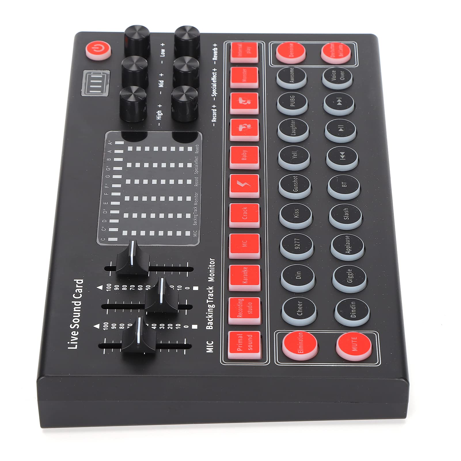 M9 Tarjeta de Sonido BT de Ajuste de reverberación Profesional, Kit de Equipo de Tarjeta de Sonido en Soporte Software de Canto en Teléfonos móviles Computadoras Tabletas, señal Estable