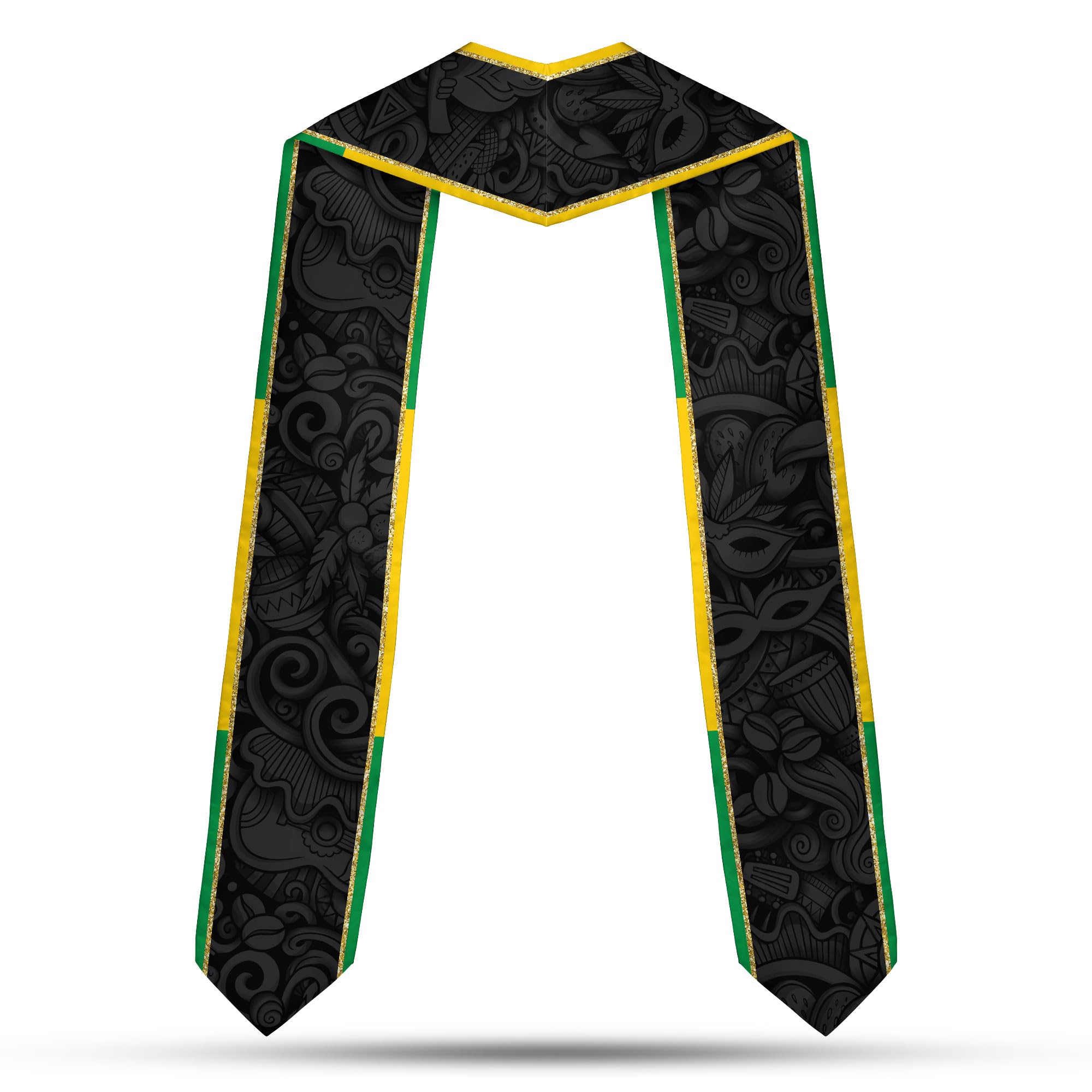 MonkeyVan Personalized Brazil Graduation Stole, Brazilian Graduation Sash, Brazil Flag Graduation Stole, Class of 2025 Bz8