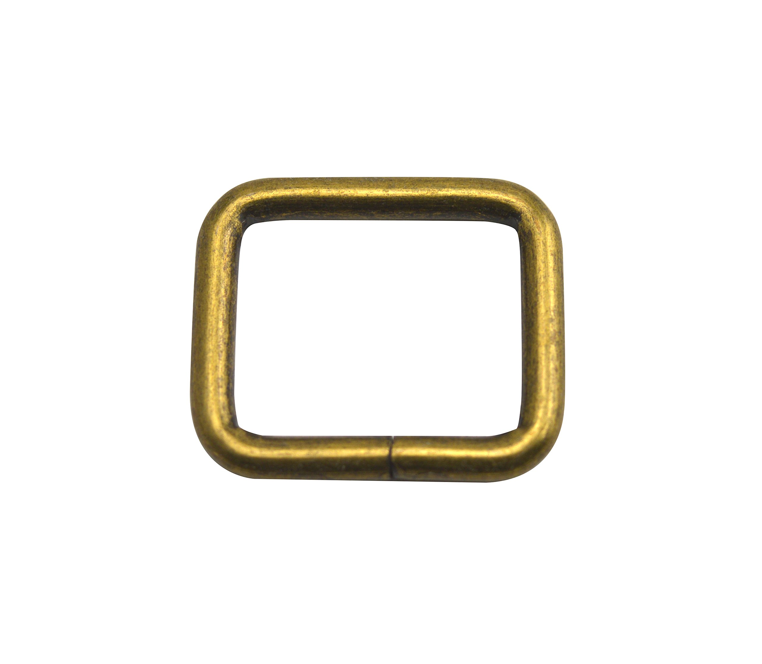 Wuuycoky 1" Inner Length Bronze Rectangle Rings Loop Ring No Welded for Strap Webbing Belts Buckle Pack of 12