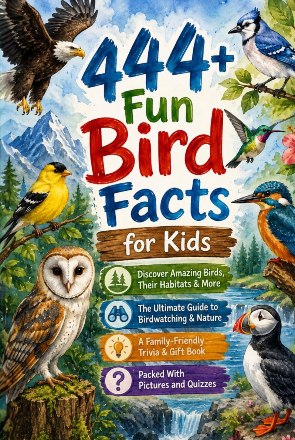 444+ Fun Bird Facts for Kids: Discover Amazing Birds, Their Habitats & More in This Ultimate Guide to Birdwatching & Nature: A Family-Friendly trivia ... Pictures and Quizzes (Fun Facts For Kids 6-8)