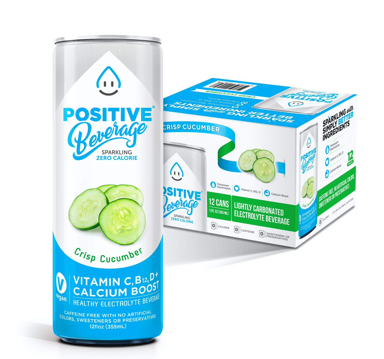 Buy Positive Beverage BOOST Crisp Cucumber, Zero Calorie, Electrolyte