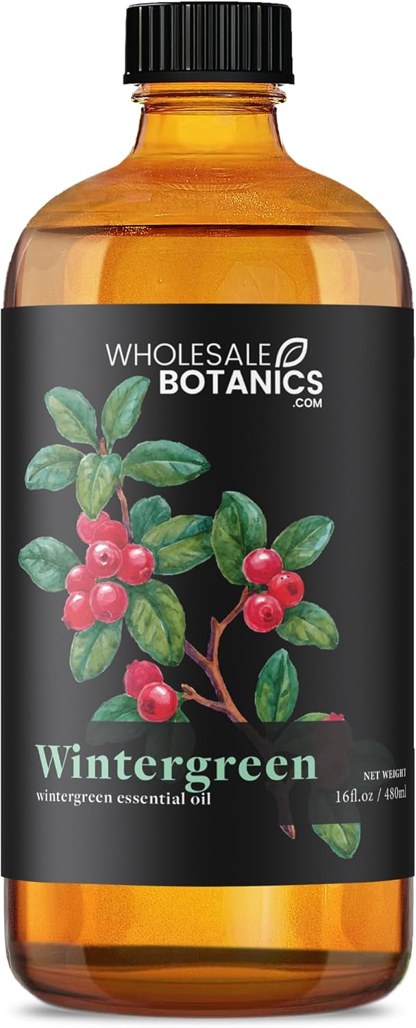 Wintergreen Essential Oil by Wholesale Botanics | Premium Essential Oil | for Aromatherapy, Soaps, Lotions, & Candles | Vegan & Cruelty Free (128 Fl Oz)