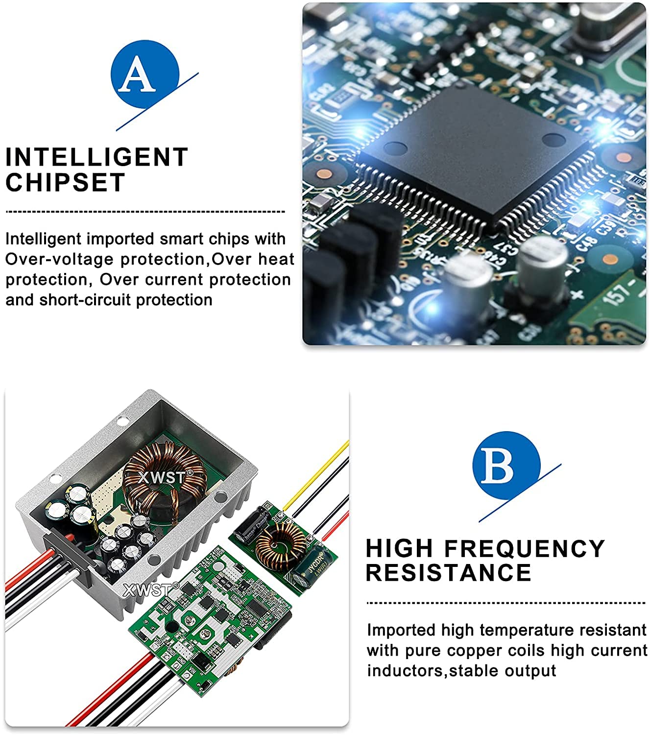 Buck Convertitore DC-DC 3648V a 24V 20A 480W Modulo Regolatore di Tensione 30-60V a 24V Convertitore di Tensione Riduttore Modulo di Alimentazione Trasformatore