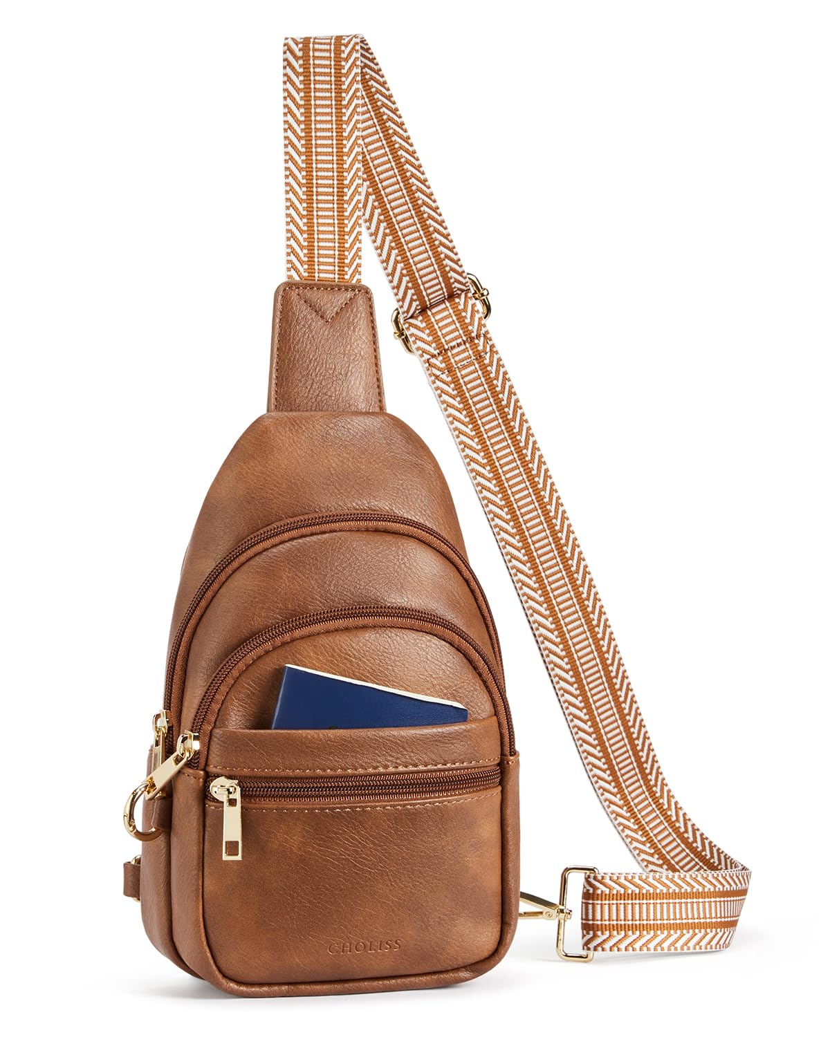 Anti Theft Small Sling Bag for Men and Women RFID Crossbody Chest Purse Genuine Leather Bags for Travel