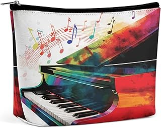 Colorful Piano Keyboard Music Toiletry Bag Po...