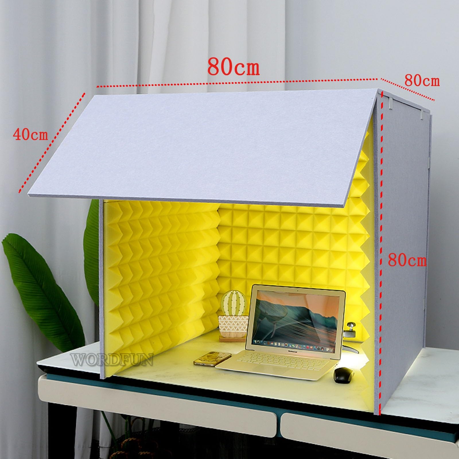 Przenośna obudowa do nagrywania płyt stacjonarnych, 80 x 80 x 80 cm Sound Booth, osłona absorpcji wokalnej, tarcza izolacyjna do studia domowego, nagrywanie muzyczne, podcasty, leczenie akustyczne