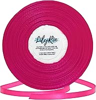 Vista 14 de Cinta de color malva antiguo de 1/4 de pulgada, rollo de satén de 36 yardas, perfecto para arte, boda, baby shower, embalaje de cumpleaños, álbumes