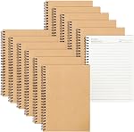 12 Pack A5 Spiral Notebook, College Ruled Journals 8.3" x 5.5", 120 Pages Lined Writing Pads