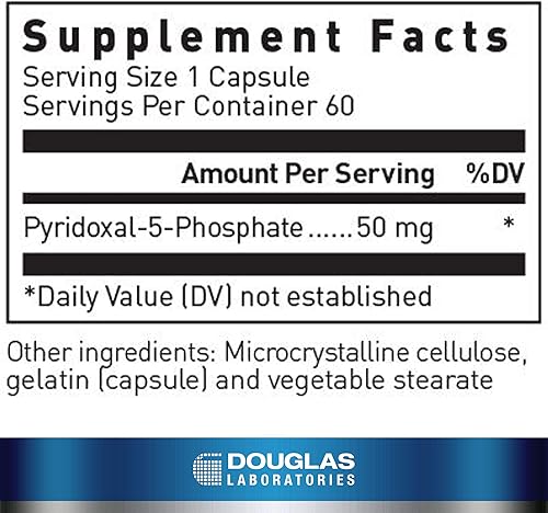 Miniatura 2 de Douglas Laboratories Piridoxal-5-fosfato (50 mg.)  Vitamina B6 para apoyar la salud neurológica y el sistema cardiovascular  60 cápsulas