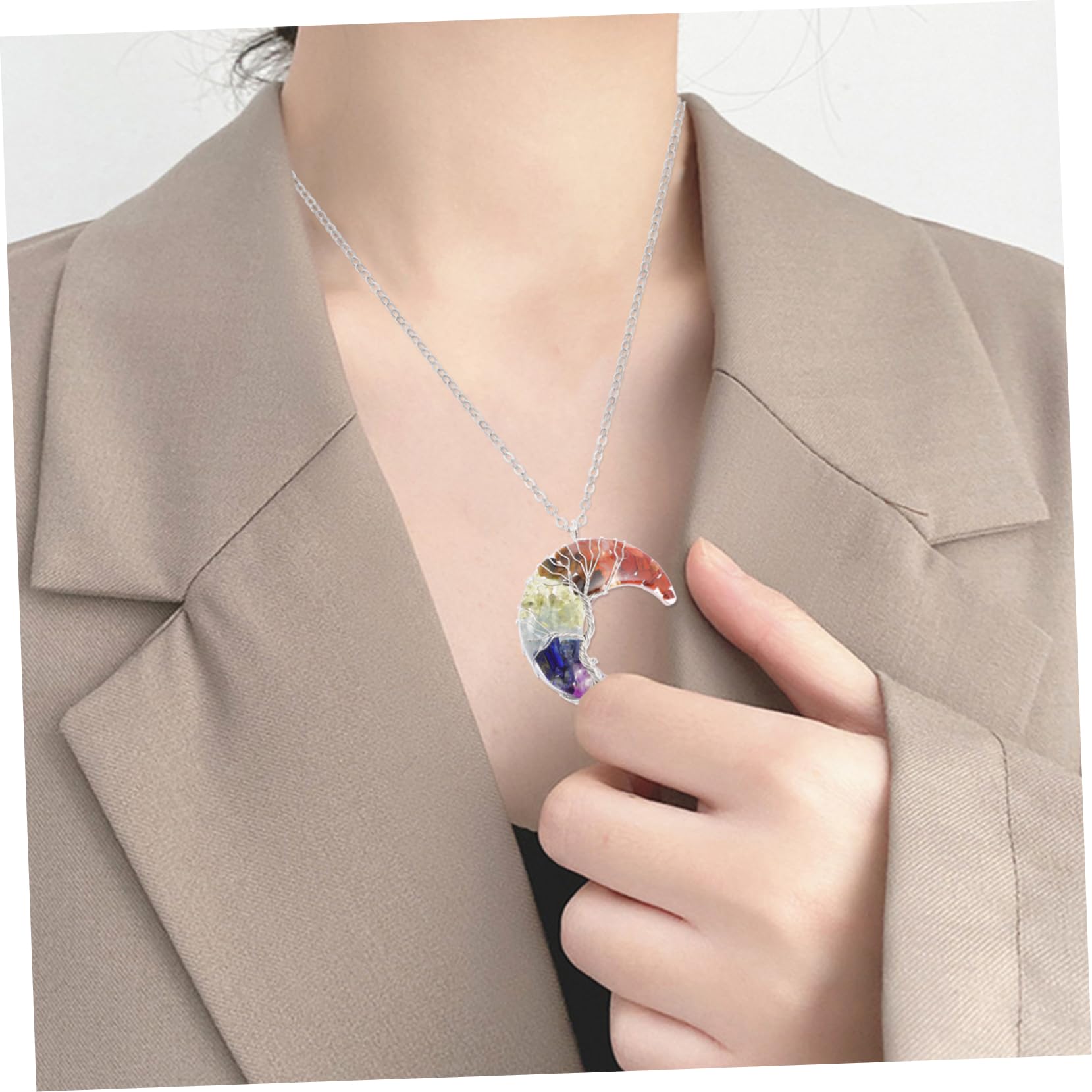 VILLCASE Di Cristallo Del Pendente Della Ghiaia Fai Da Te Charms Fai Da Te Ornamenti Appesi Pietre Collane Pendente Fai Da Te Ciondolo Fatto A Mano Delle Donne Dei Monili