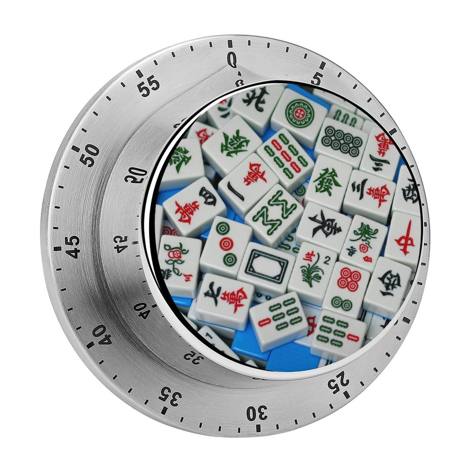 Mahjong Tile Mechanical Timer with Alarm for Kitchen Cooking Productivity Stainless Steel Timers